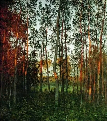 Paisaje, Isaak Levitán, acaso inspiración del telón de fondo