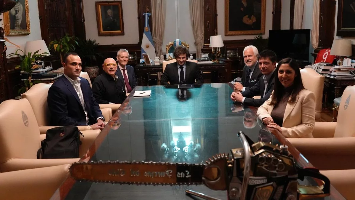Javier Milei recibió en Casa Rosada al Fundador y CEO de CPAC, Matt Schlapp, y a los empresarios estadounidenses Rob Citrone y Matt Dellorfano. También participaron del encuentro Santiago Caputo y la CEO de CPAC Argentina, Soledad Cedro.