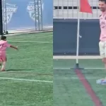 Video: el gol de Mateo y la sonrisa de Messi