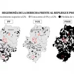 Los mapas que ya avisaban del despegue de la derecha y la quiebra de la izquierda en Aragón