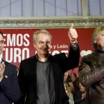 Zapatero reaviva el “no a la guerra” en un mitin del PSOE en León al alabar la posición de Sánchez: “Me siento orgulloso de su valentía y de su dignidad”