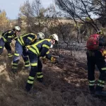 Los bomberos dan por controlados los incendios declarados ayer en Bardenas Reales y Caparroso (Navarra)
