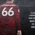 Previa Liverpool-Real Madrid: pintadas en el mural de Alexander-Arnold