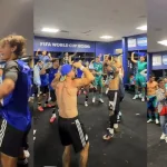 “Queremos ser campeones otra vez”: el festejo de los jugadores en el vestuario tras el triunfo histórico ante Inglaterra
