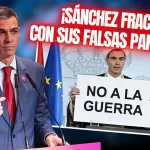 EN DIRECTO/ Sánchez fracasa al usar las pancartas del «No a la guerra» y el 8M para tapar su apestosa corrupción