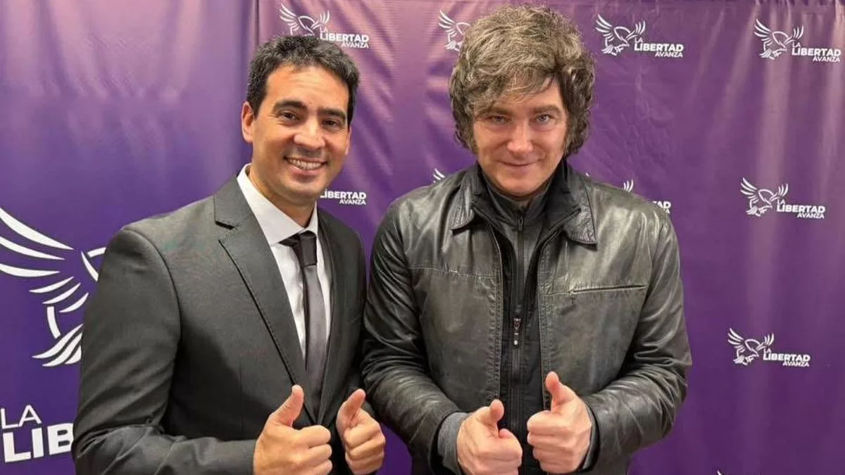 Andrés Ravier y Javier Milei.