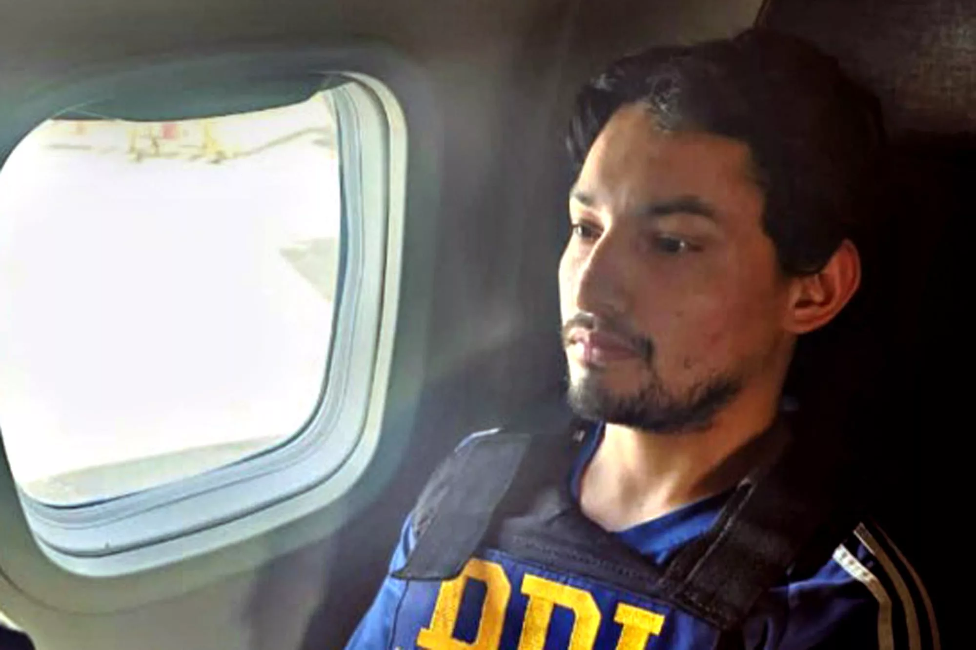 Ozorio durante el viaje hacia la Argentina