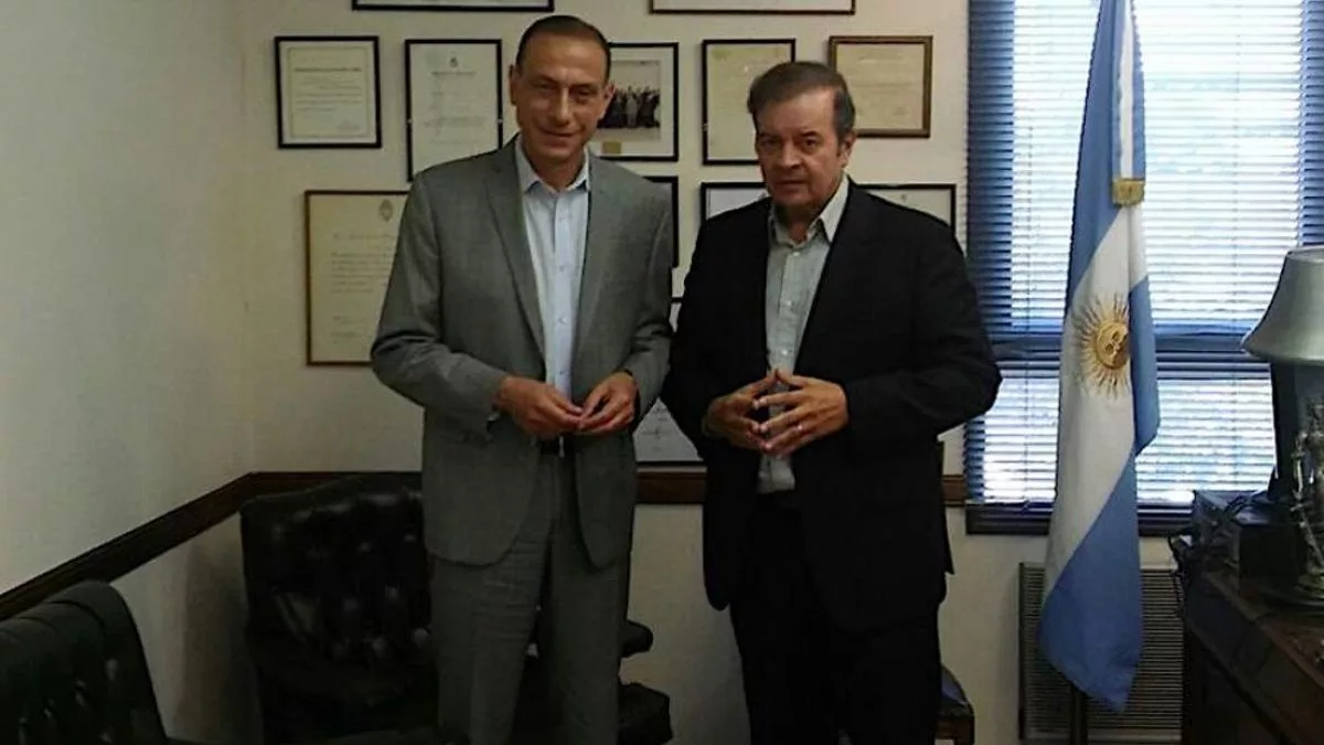 Jorge Rodríguez y el hoy parlamentario del Mercosur, Gustavo Arrieta.