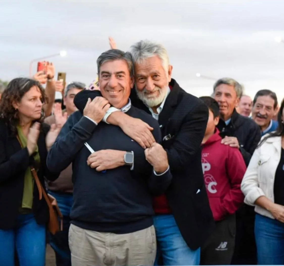 El exgobernador Alberto Rodríguez Saá y su candidato Jorge 