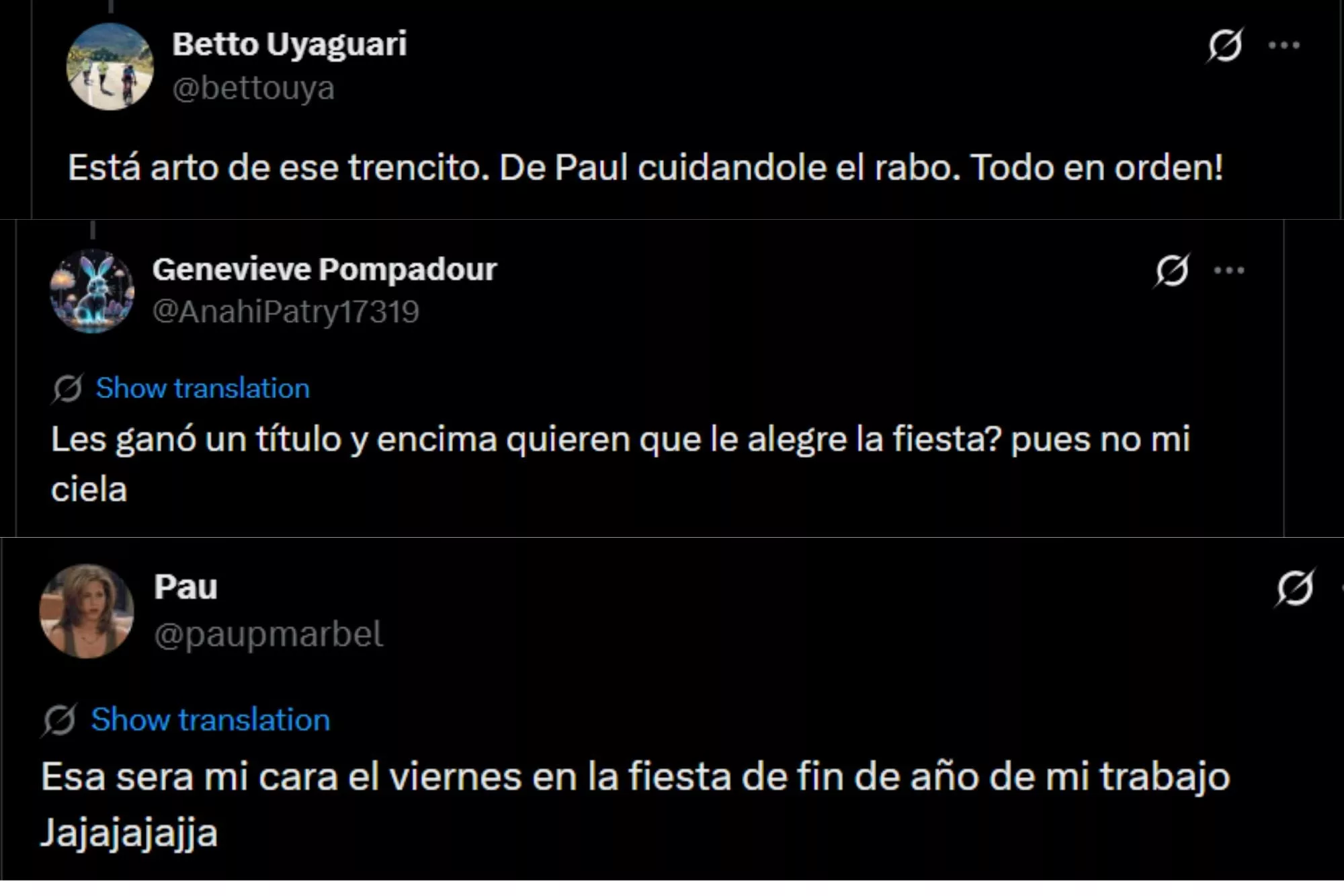 Algunas de las reacciones de los usuarios de redes sociales