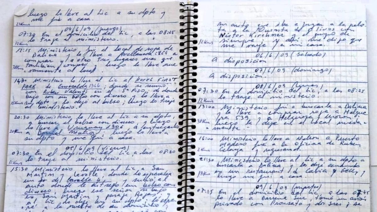 Las anotaciones de Oscar Centeno en sus cuadernos.