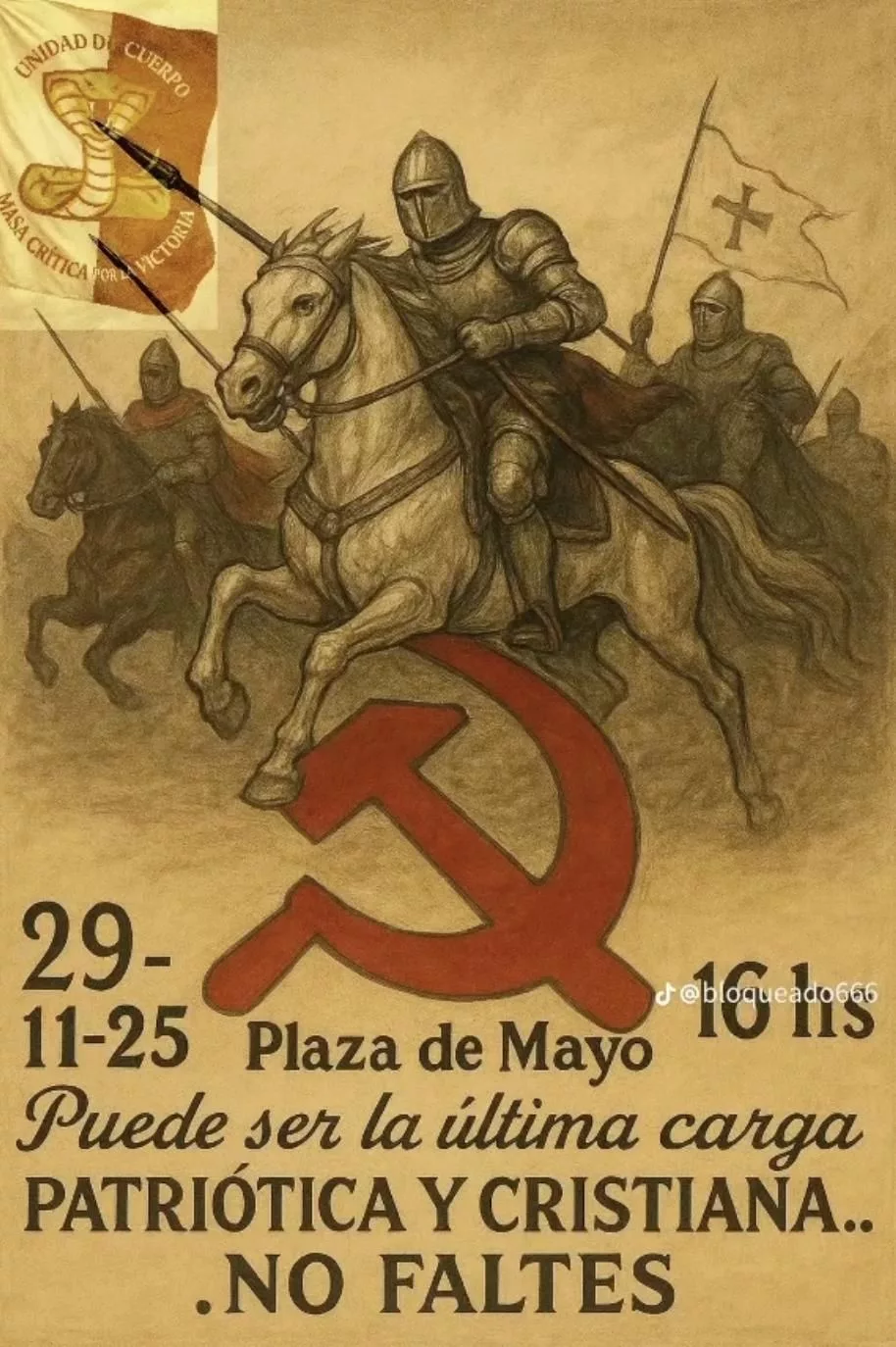 Una batalla patriótica y cristiana, así es la convocatoria para el 29 de mayo de quienes piden la libertad para los represores.