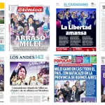 Las tapas de los diarios con el triunfo de Milei y La Libertad Avanza en las elecciones legislativas 2025