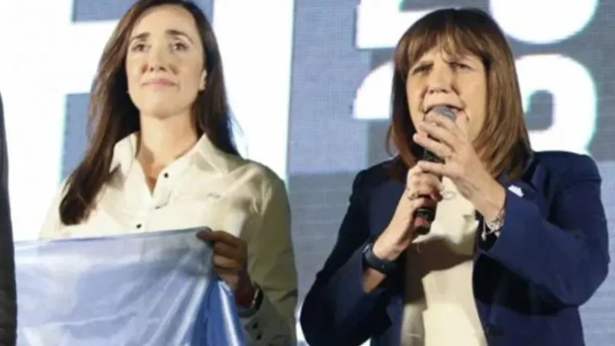 Villaruel y Bullrich, en la campaña 2023 tras el pacto para acompañar a Milei hacia el balotaje.