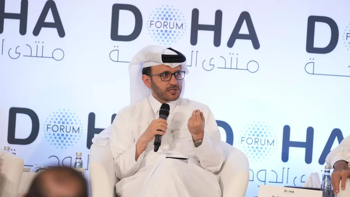 El portavoz del Ministerio de Exteriores de Qatar, Majed Al Ansari, durante el Foro de Doha celebrado el 6 y 7 de diciembre de 2025.