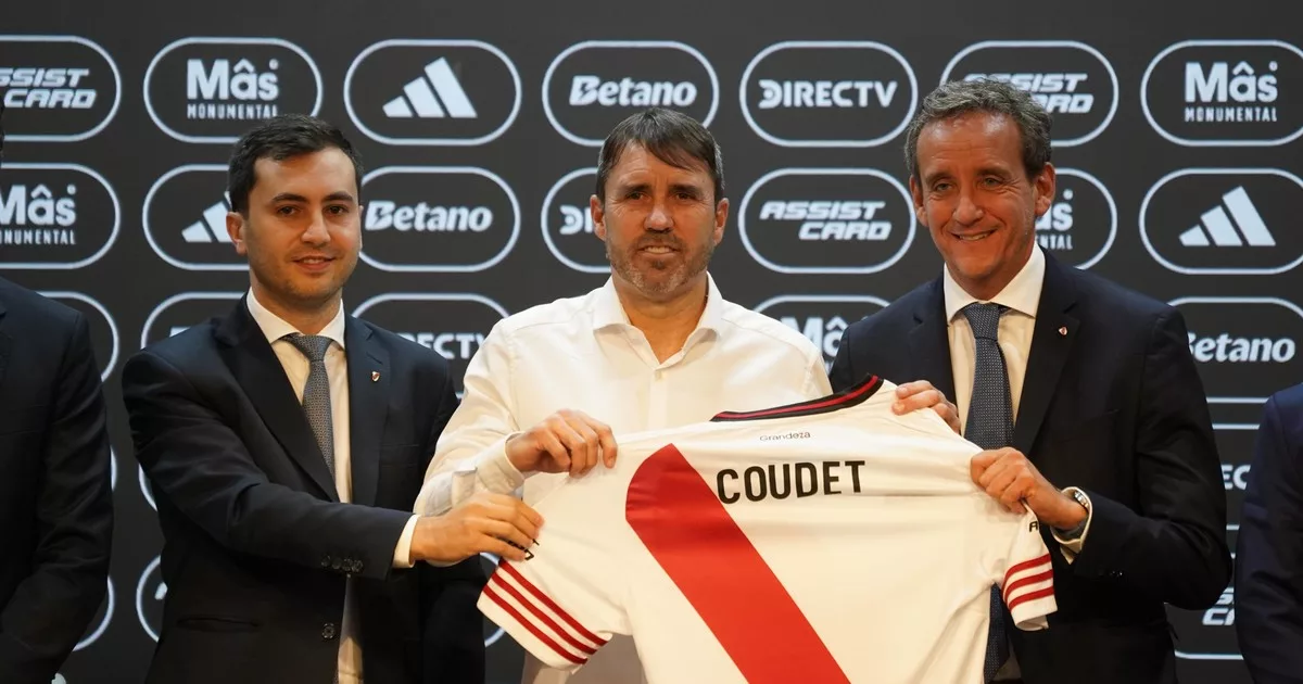 Coudet dirige su primer entrenamiento en River