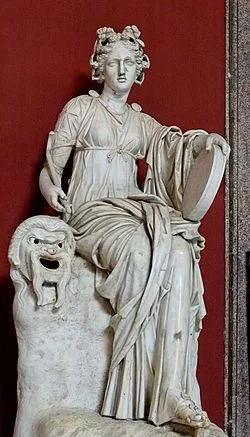 Talía, musa de la comedia. Escultura romana, siglo II