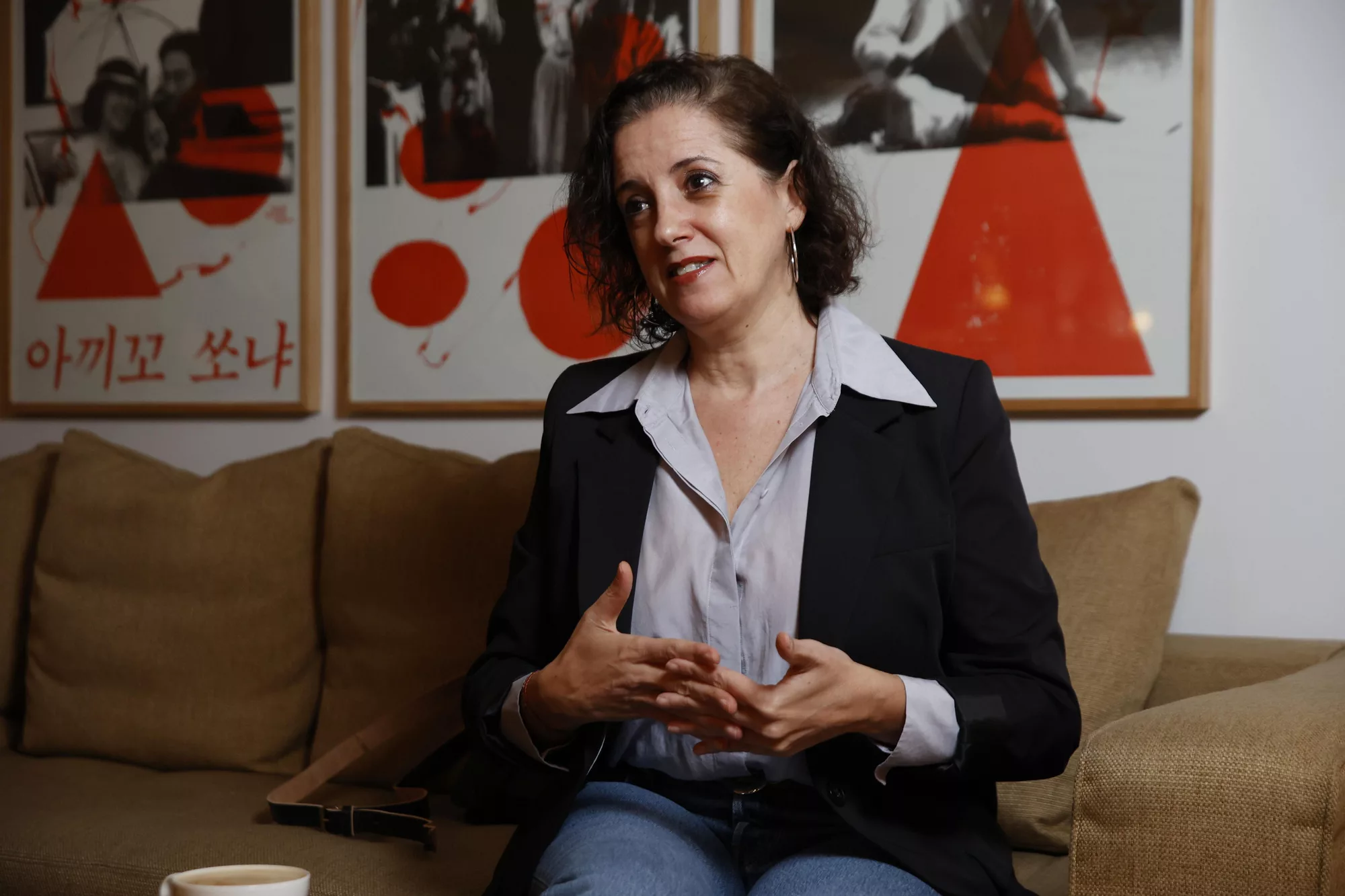 Celia Santos, durante la entrevista con elDiario.es