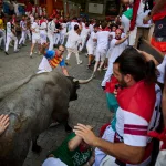 Sexto encierro de San Fermín con los toros de La Palmosilla