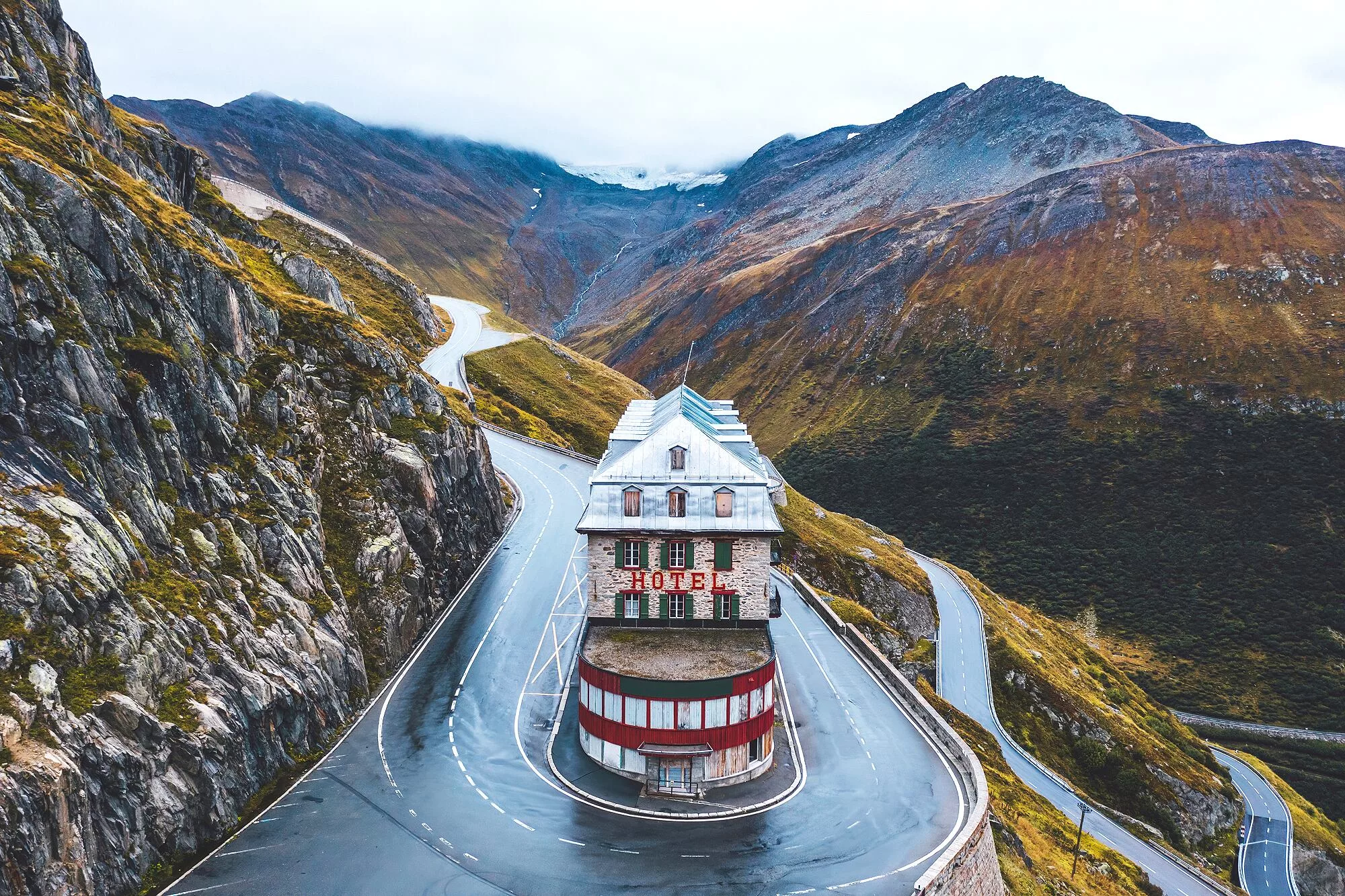 Furka Pass en Suiza.