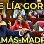 El presidente de la Asamblea sofoca la payasada de una diputada de ‘Hamas’ Madrid con la bandera palestina