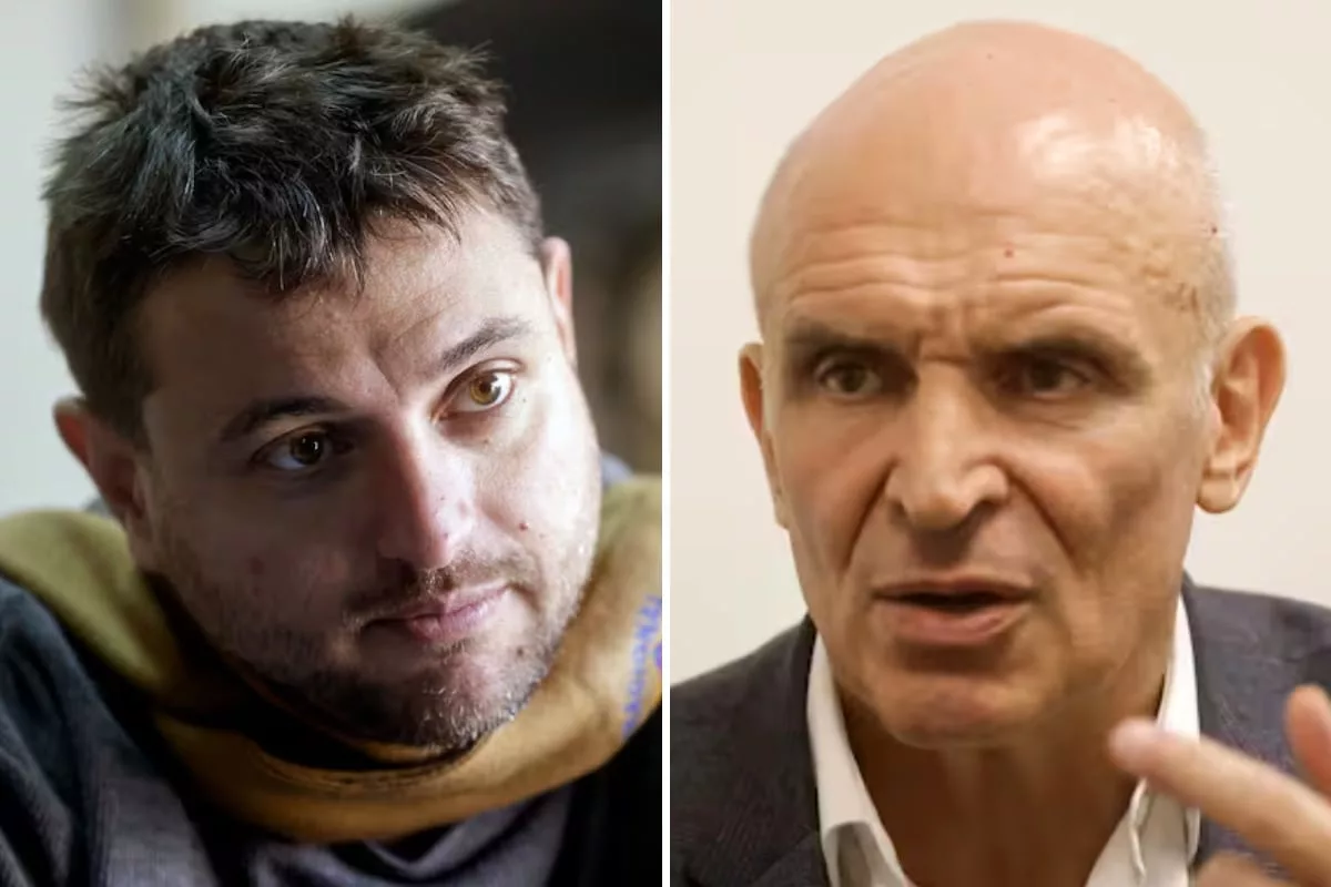 El dirigente social y fundador del Movimiento de Trabajadores Excluidos (MTE), Juan Grabois, junto con el diputado Nacional José Luis Espert