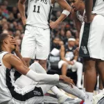 Video: la conmoción cerebral que sufrió Victor Wembanyama ante Portland Trail Blazers