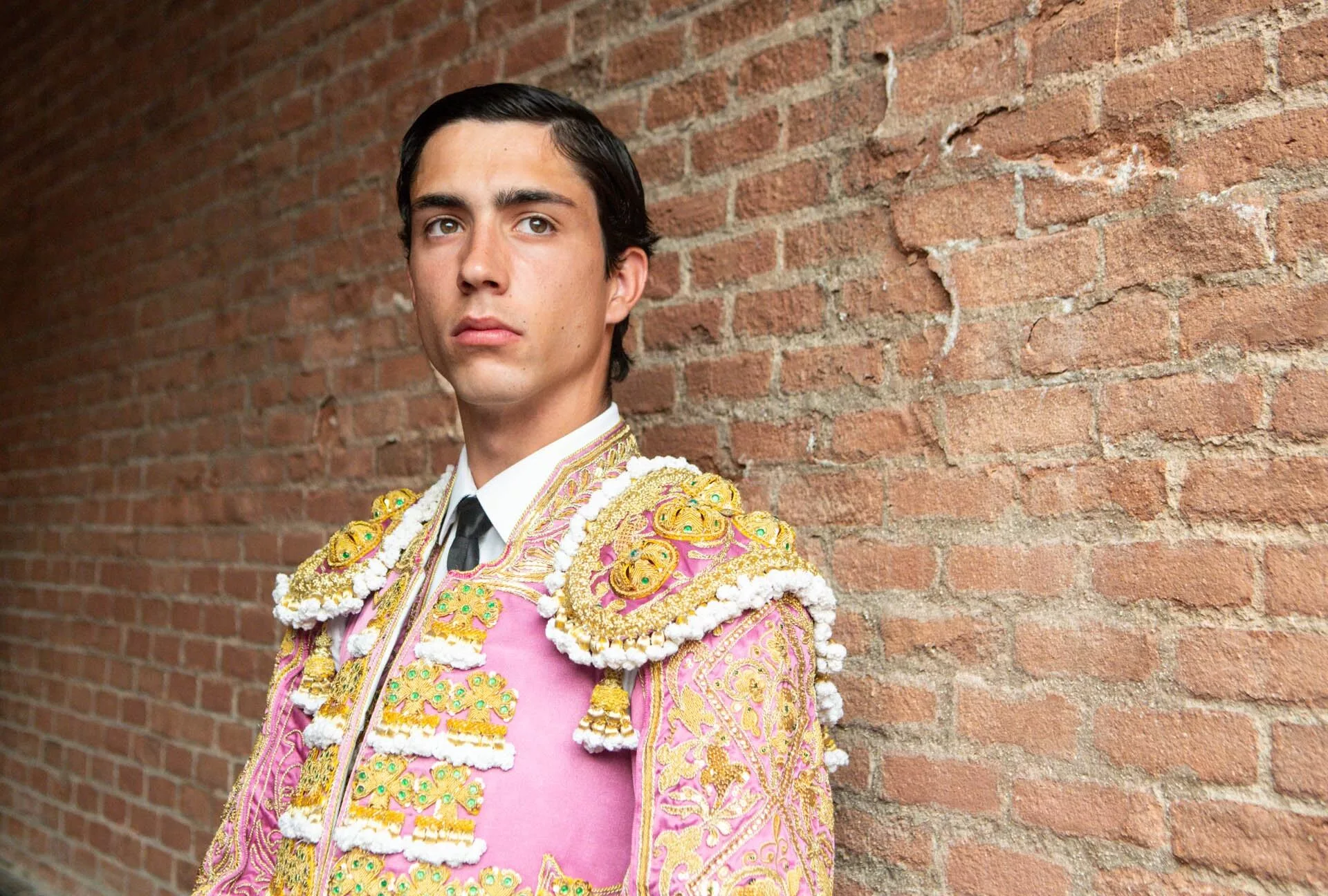 Iker Fernández El Mene, en el patio de cuadrillas de la plaza de Las Ventas.
