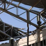 Así quedó el estadio de un equipo ucraniano tras un bombardeo ruso