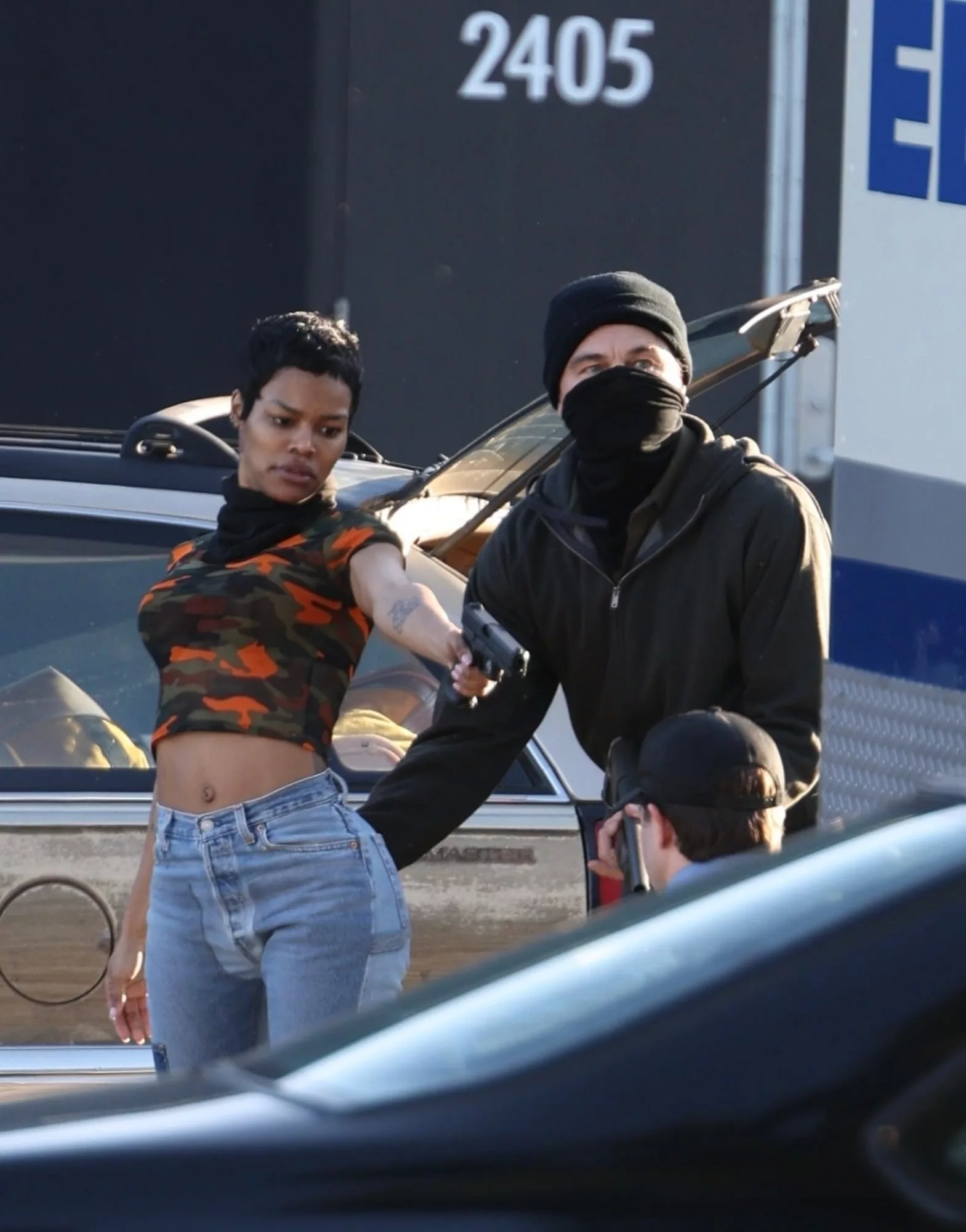 Pat Ghetto (Leonardo DiCaprio) y Perfidia Beverly Hills (Teyana Taylor) en la película de   Paul Thomas Anderson
