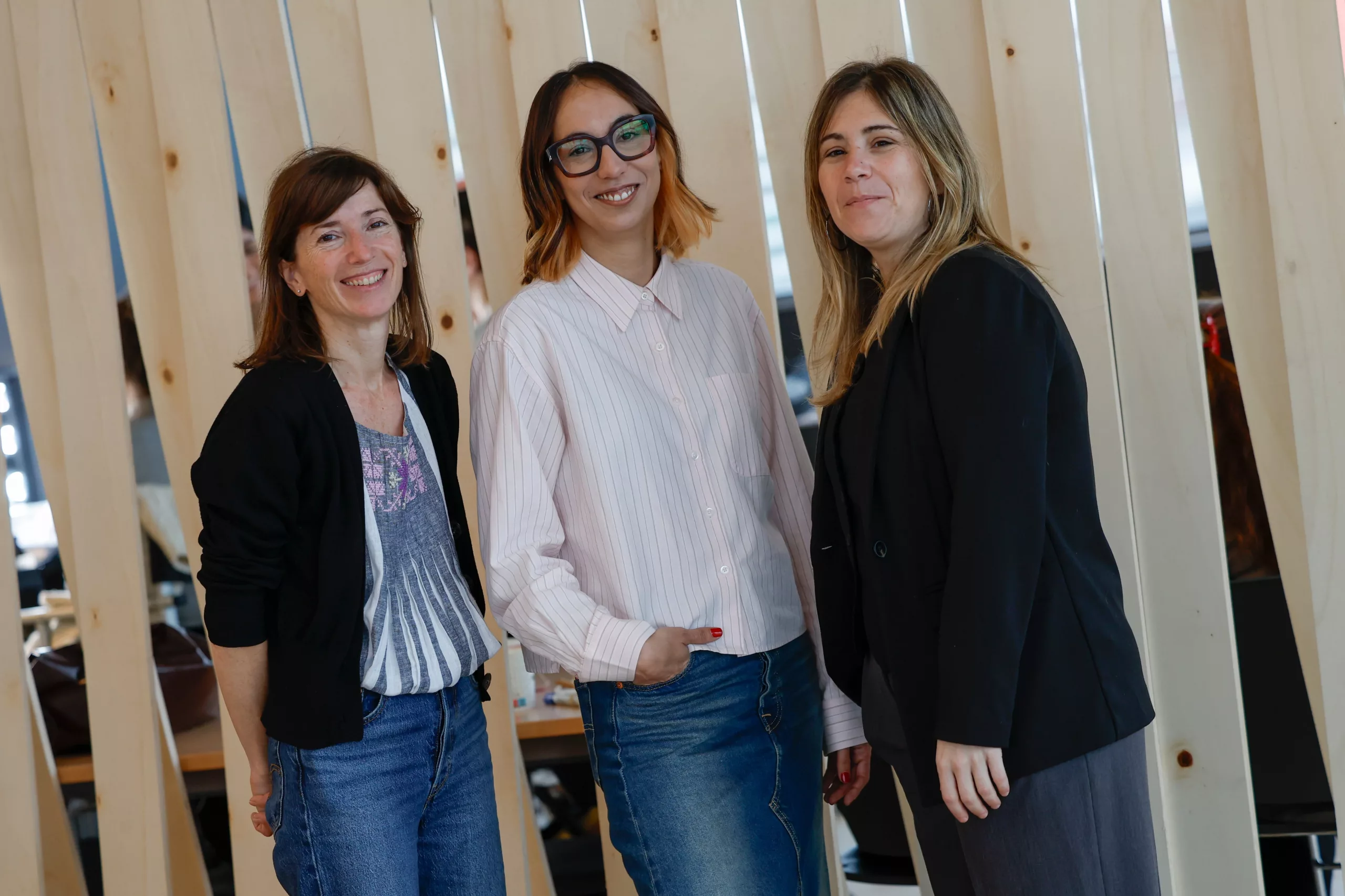 Desde la izquierda, Amanda Villavieja, Laia Casanovas y Yasmina Praderas, responsables de sonido de 'Sirât'.