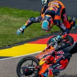 Video: el fuerte accidente de Valentín Perrone en el Moto3 de Alemania