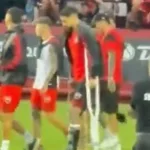 Con Gabriel Arias en muletas, el plantel de Newell’s se sumó al banderazo en la previa del clásico