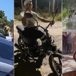 Funeral tumbero en La Plata: un adolescente de 15 años murió baleado y sus amigos prendieron fuego su moto sobre su lápida
