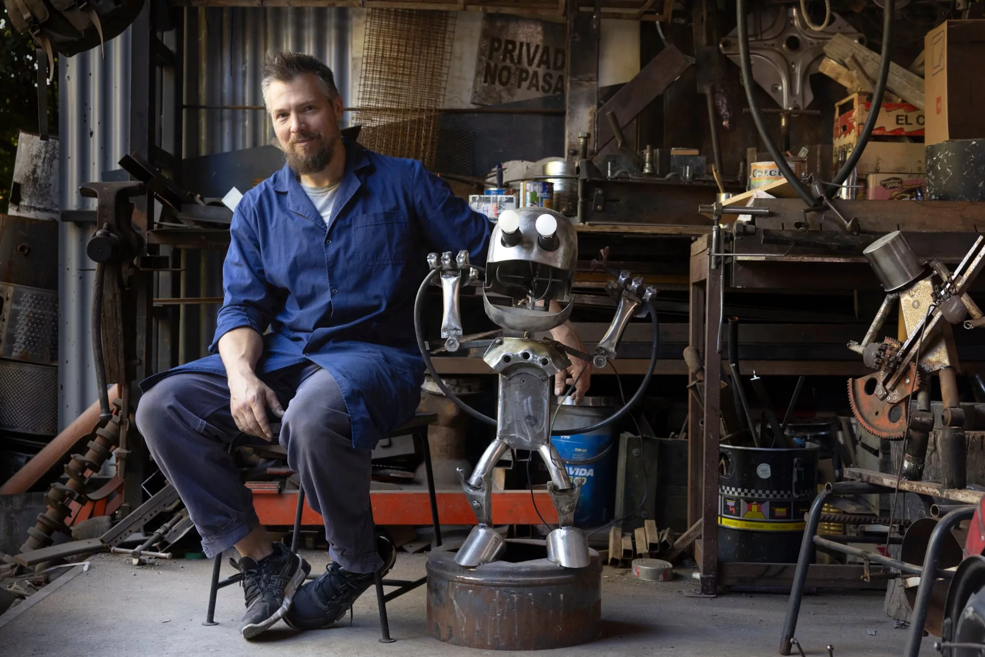 Guillermo Galetti, artista de chatarra