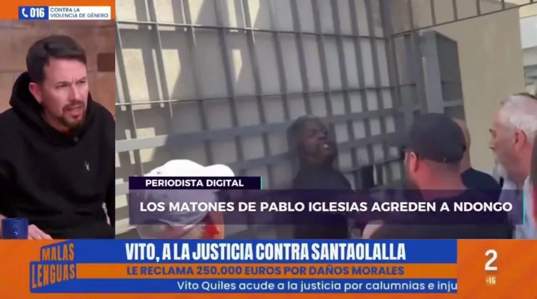 Pablo Iglesias se pone como el bicho del pantano en TVE y exige al Congreso que expulse a Vito Quiles