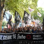 Incidentes en la Secretaría de Trabajo: la Policía despeja una protesta por los despidos en Fate