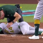 El jugador de béisbol que se rompió un testículo por un pelotazo en pleno partido