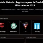 Final de la Libertadores: habilitado el pre registro para la venta de entradas