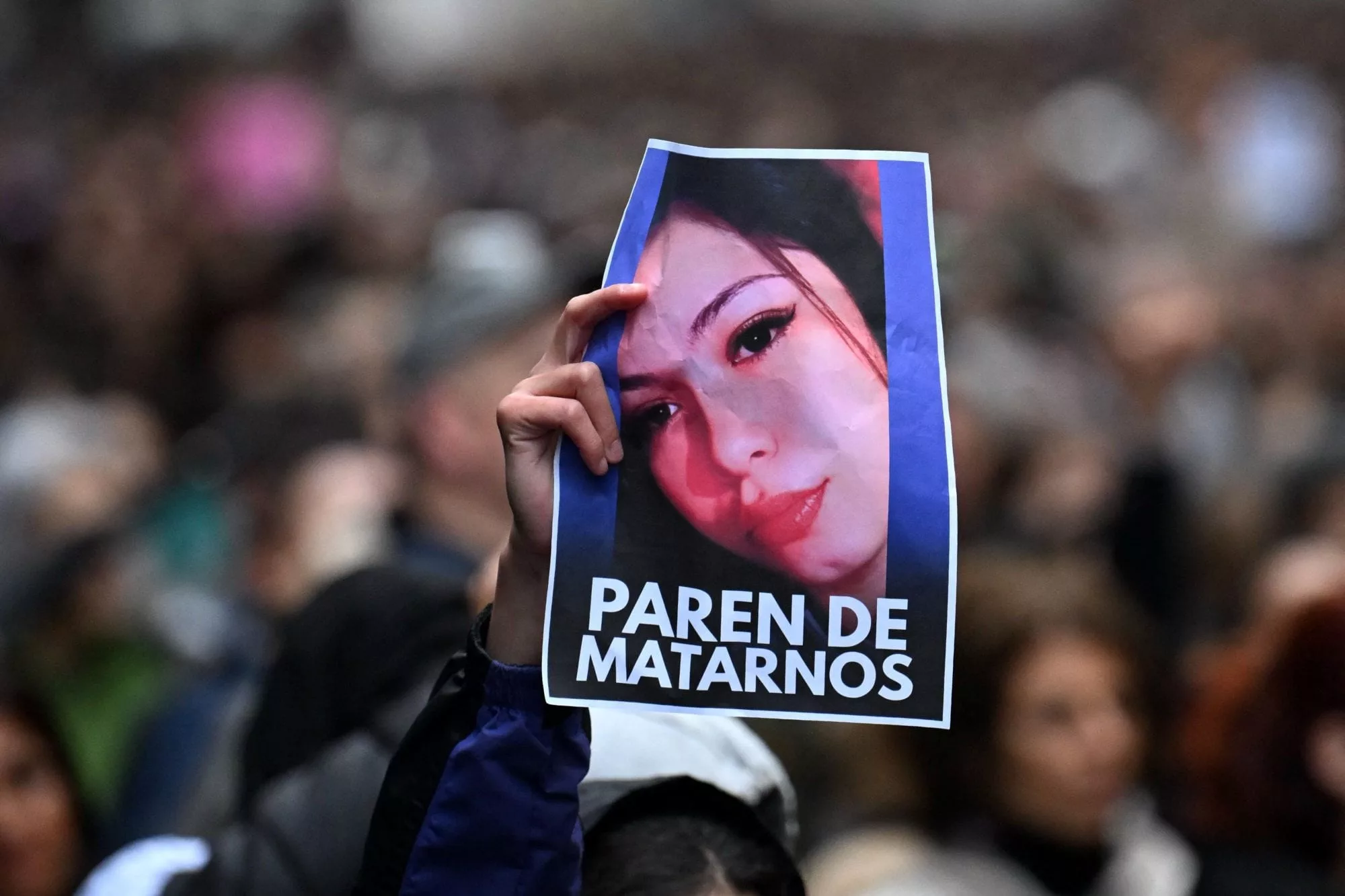 Una foto de Morena en la marcha por justicia de este sábado.