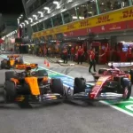 Video: el insólito choque de Charles Leclerc a Lando Norris en las prácticas del GP de Singapur