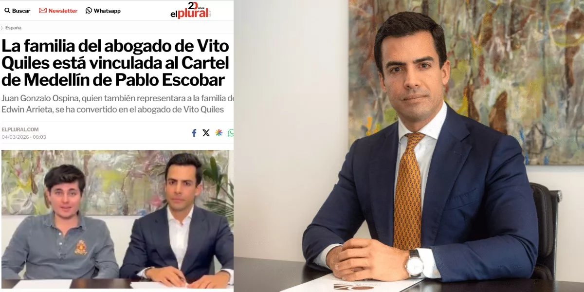 El abogado de Vito Quiles amenaza con acciones legales a ‘El Plural’ por relacionarle con el Cártel de Medellín