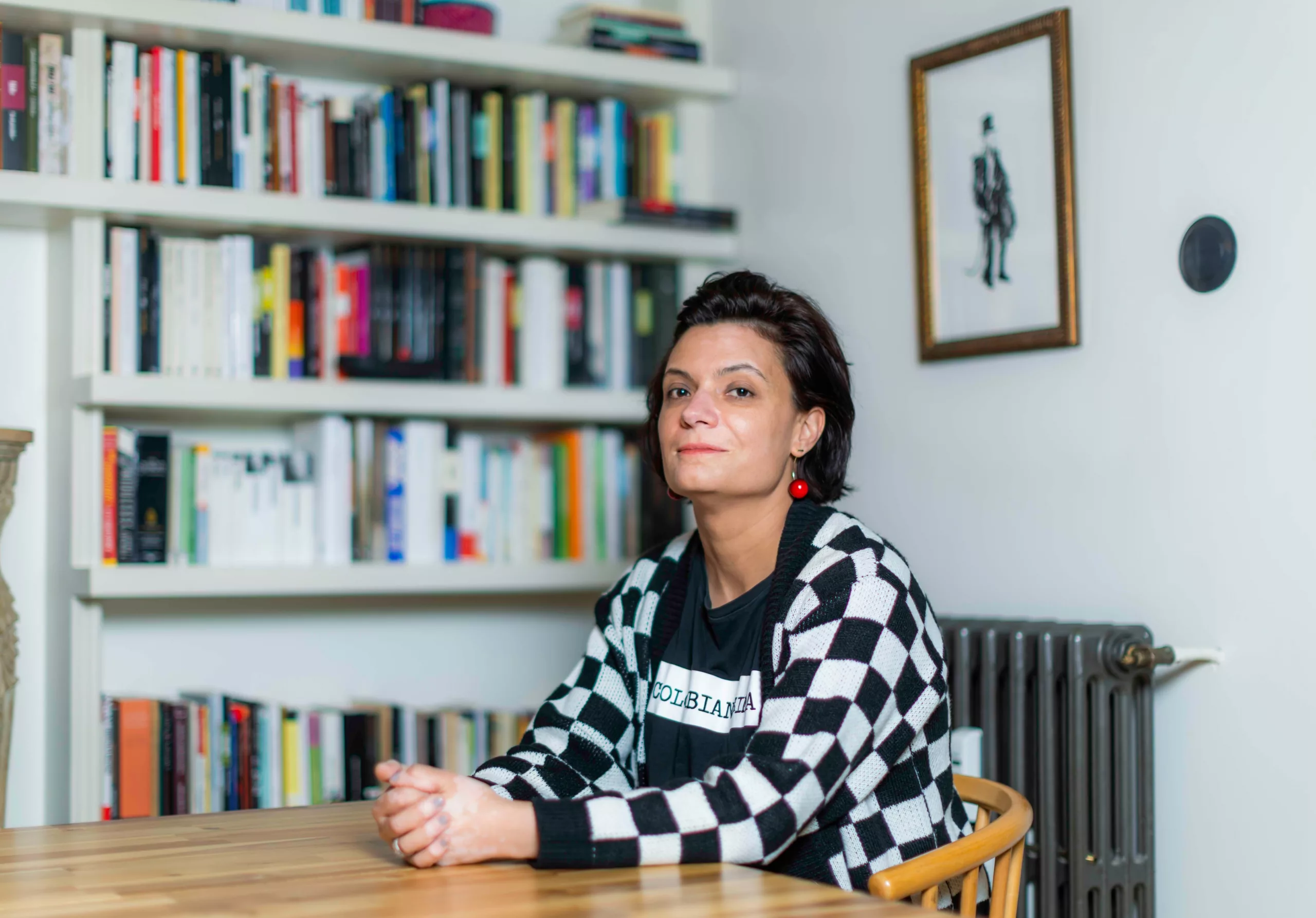 La escritora Melba Escobar, en Madrid.