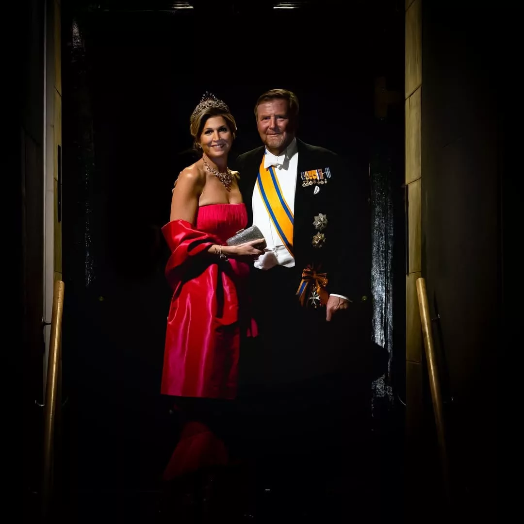 La reina Máxima y el rey Guillermo oficiaron la cena anual para el Cuerpo Diplomático en el Palacio Real de Ámsterdam (Foto: Patrick van Katwijk)