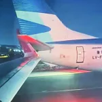 Chile: insólito choque entre un avión de Aerolíneas Argentinas y otro de Latam en el aeropuerto de Santiago