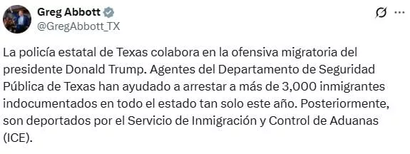 Abbott mostró algunas de las cifras de la relación entre el DPS y el ICE
