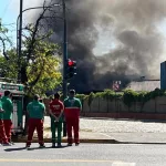 Se incendió un depósito judicial en el predio de la Policía Federal en Barracas