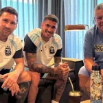 La foto cábala de Chiqui Tapia antes de enfrentar a Suiza en el Mundial