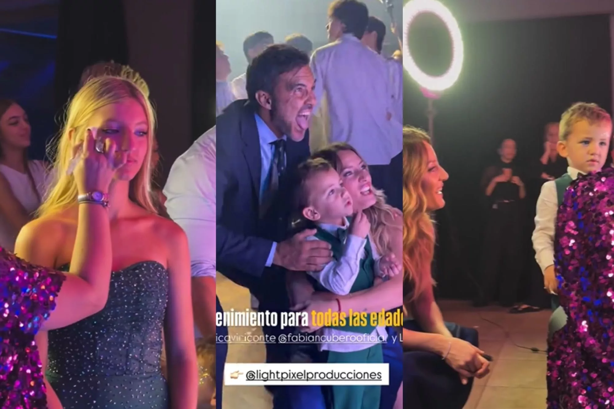 Las postales de la fiesta de 15 de Allegra organizada por Fabián Cubero y Mica Viciconte (Foto: Captura de video / Instagram @altosdeolivos)
