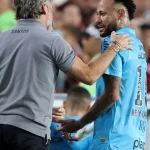 Flamengo le ganó a Santos y Neymar se alteró con Vojvoda cuando lo sacó